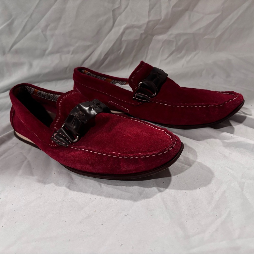 Red Donald Pliner loafer